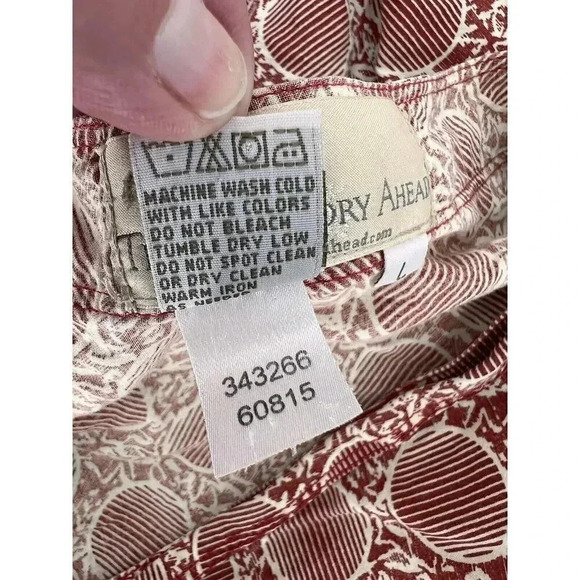 The Territory Ahead V Neck Button Geometric Tunic Blouse BOHO Size LARGE EUC - Picture 7 of 7